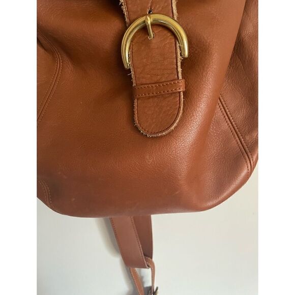 Coach Vintage Archive Cognac Leather Top Handle Satchel Backpack Flap Bag - Picture 9 of 10